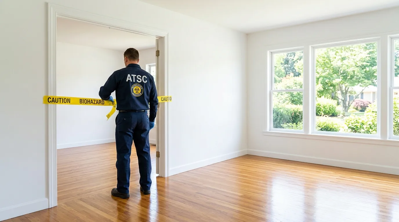 Certified biohazard cleanup crew performing Crime Scene Cleanup in Poland